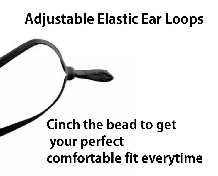 Black Silk Face Mask Adjustable Washable Elastic Adult Cloth US Seller Fast Ship