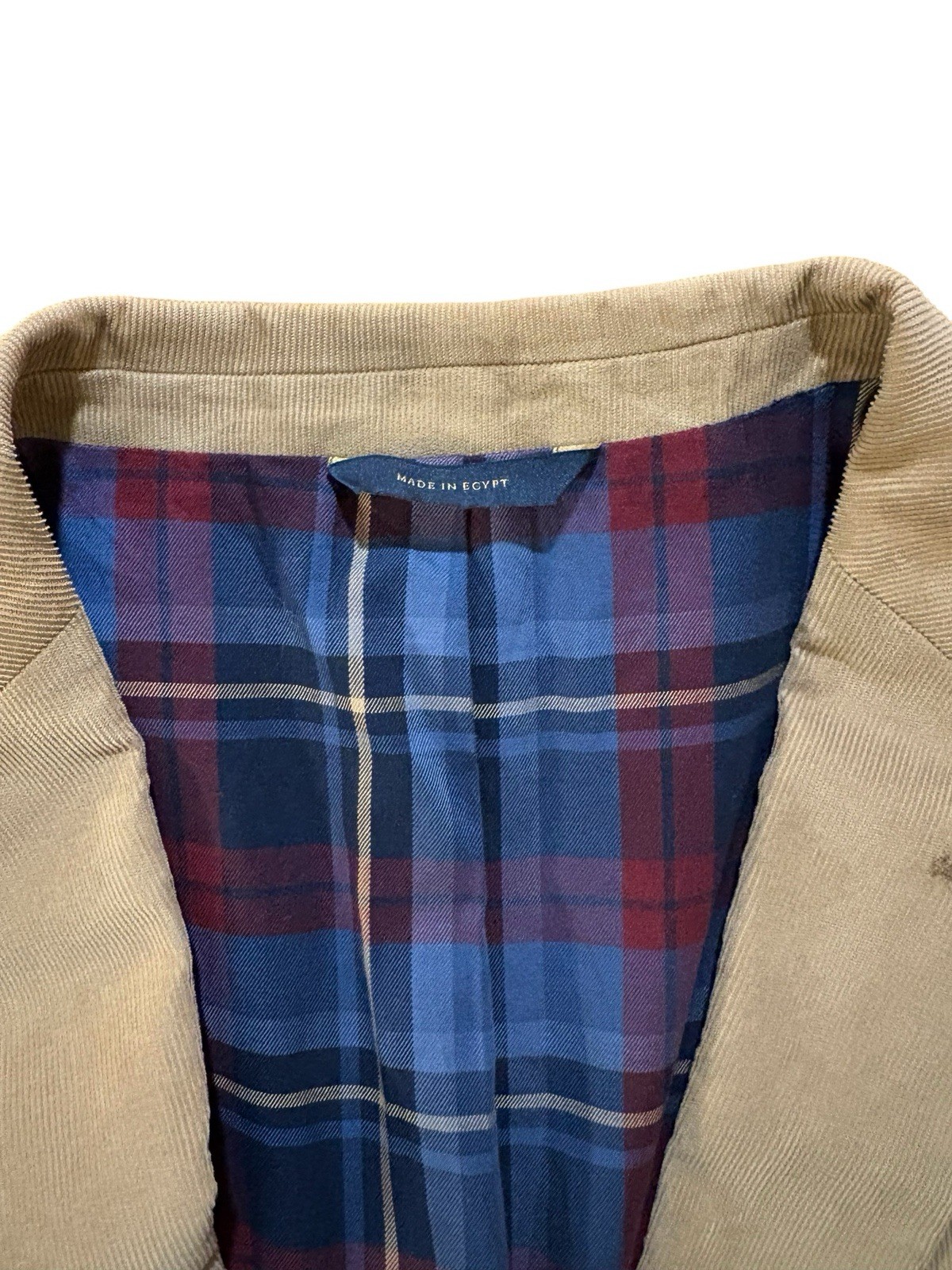 Brooks Brothers Men’s Fitzgerald Fit Beige Corduroy Sport Coat 46R Two-Button