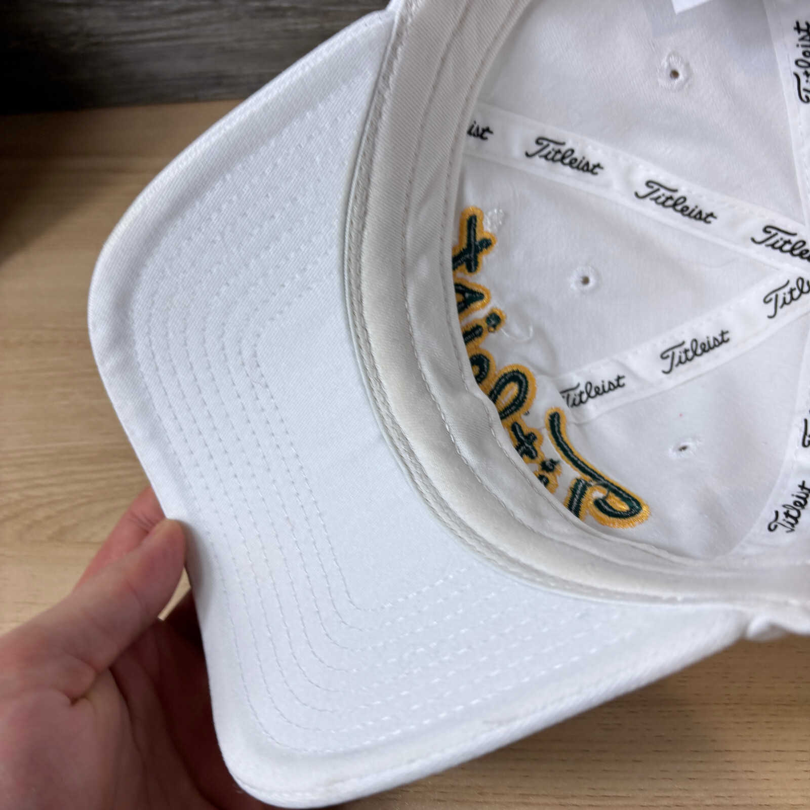 Titleist Hat Cap Strap Back White Green Emerald Greens Junior Golf