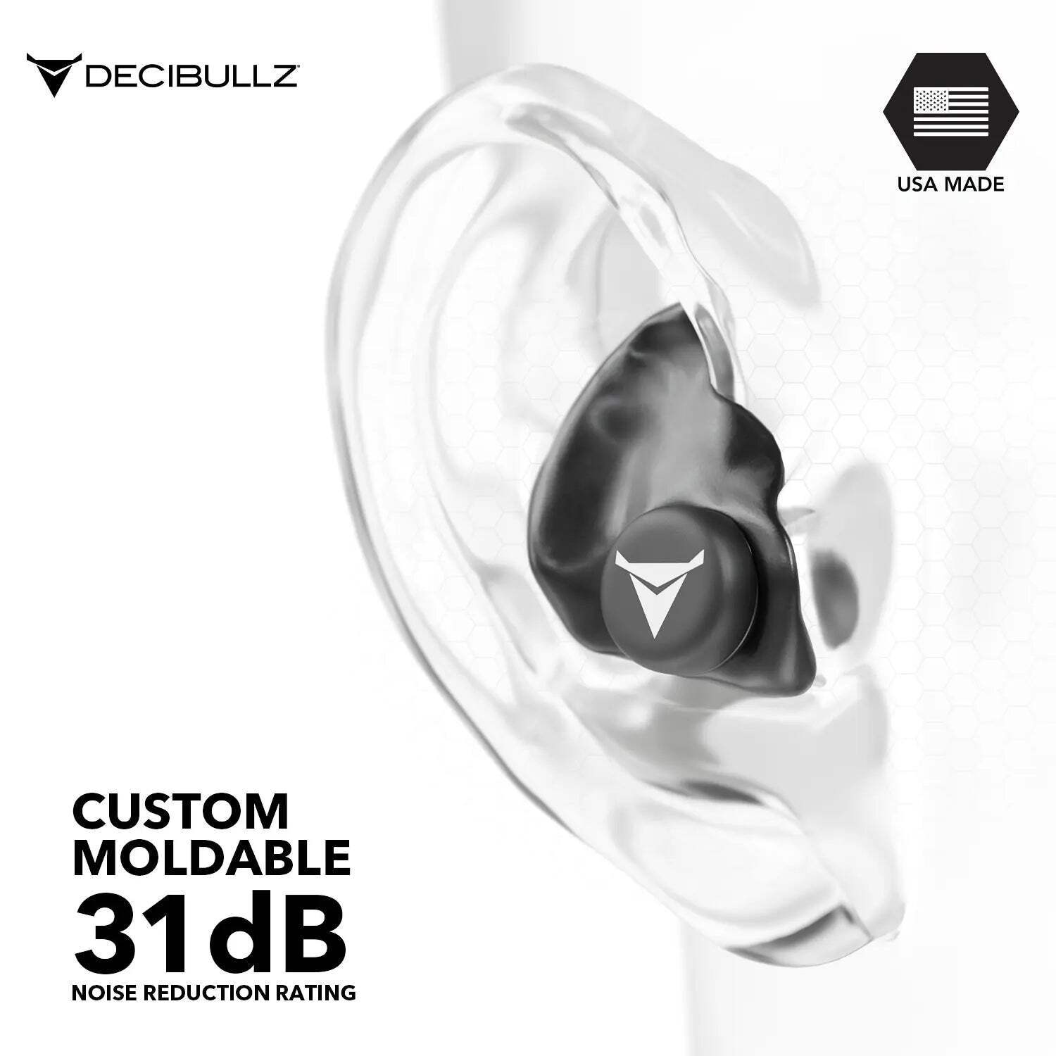 Custom Molded Earplugs 31dB NRR Pro-Pack with Case and Lanyard