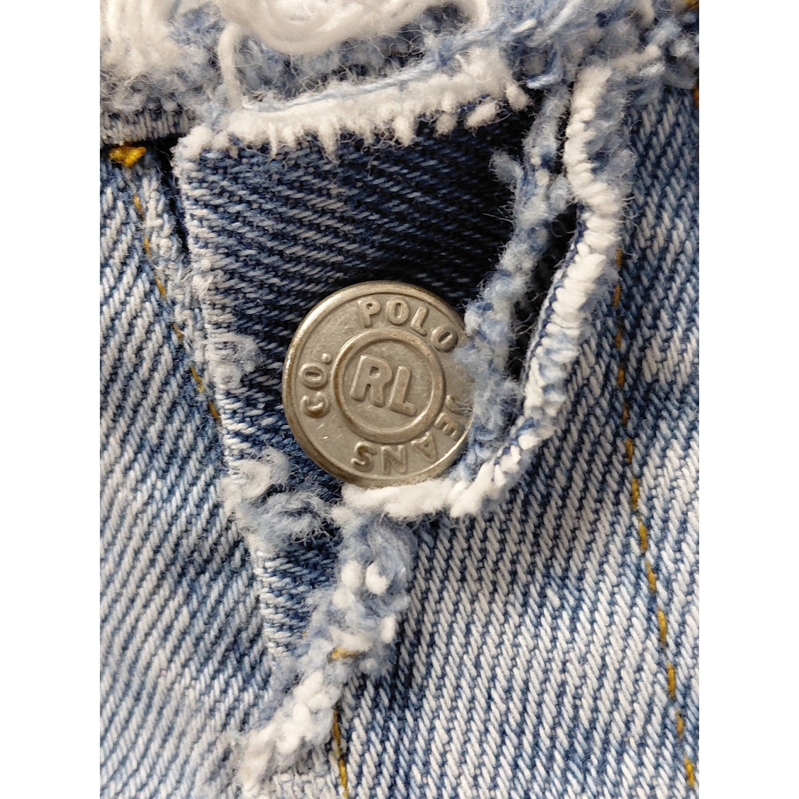 Polo Ralph Lauren Distressed Denim Jeans Light Wash Mid (10-12 in) Size 10X31