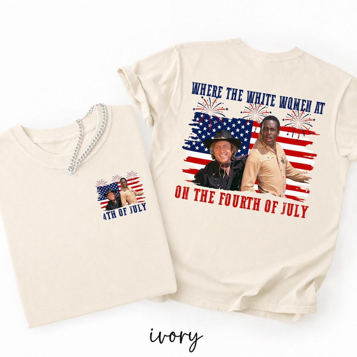 Where The White Women At Fourth of July 1980s Quote America 250 T-Shirt