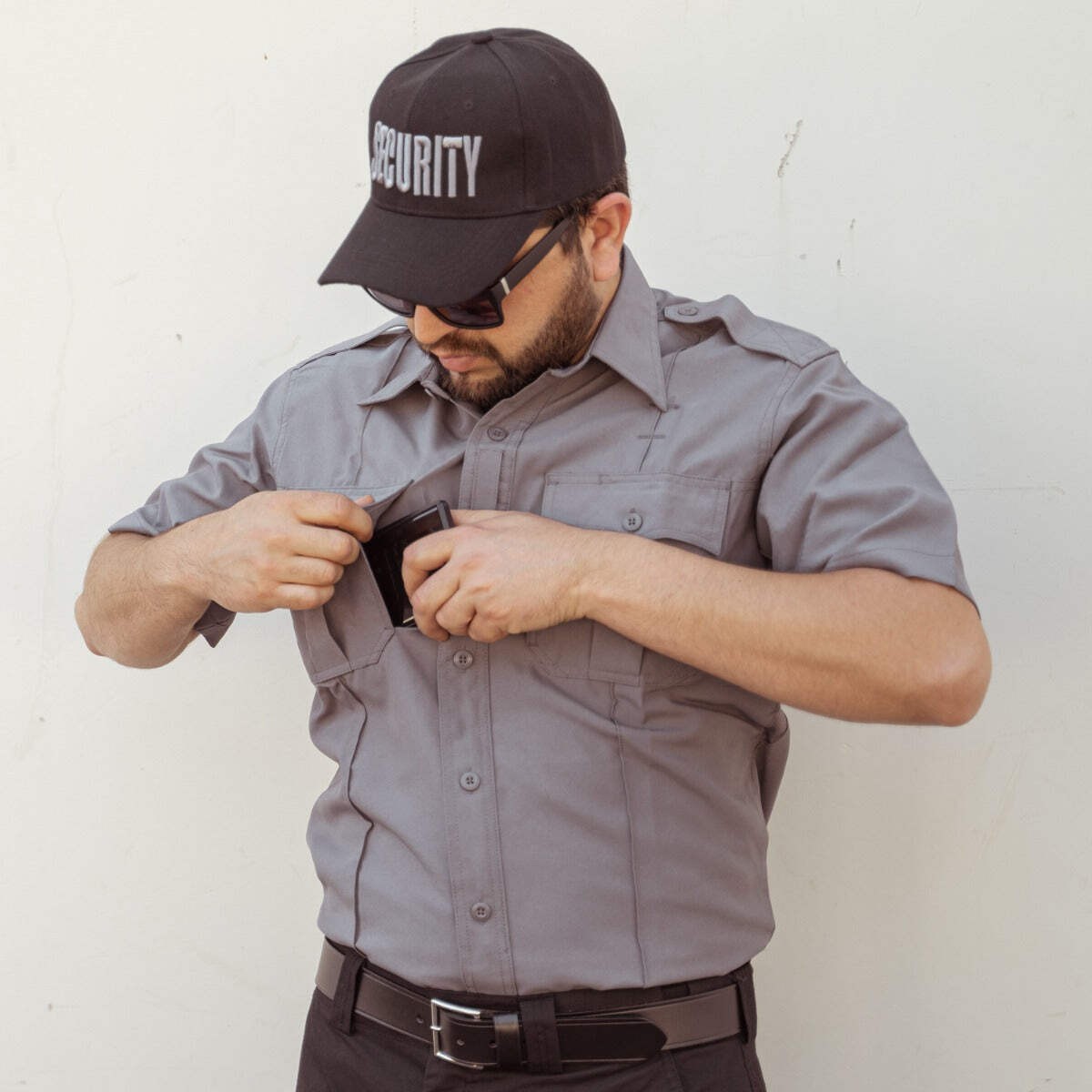 100% Polyester 4 Pocket Hidden Zipper Uniform Shirt – Short Sleeve