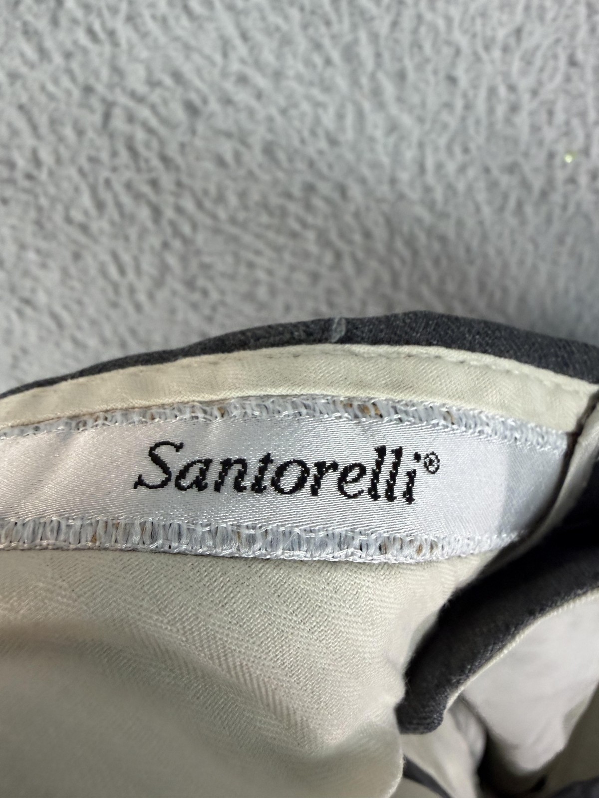 Santorelli Dress Pants Mens 36×29 Gray Wool Pleated Classic Fit Made In Italy