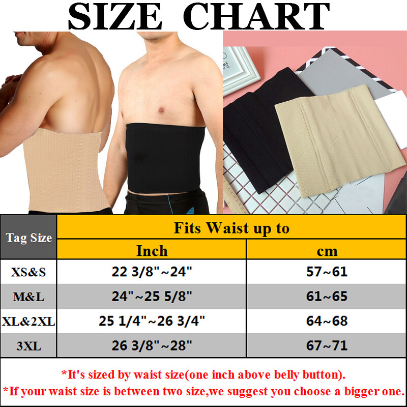 Men Abdomen Control Belt Band Tummy Control Compression Slimming Body Shaper