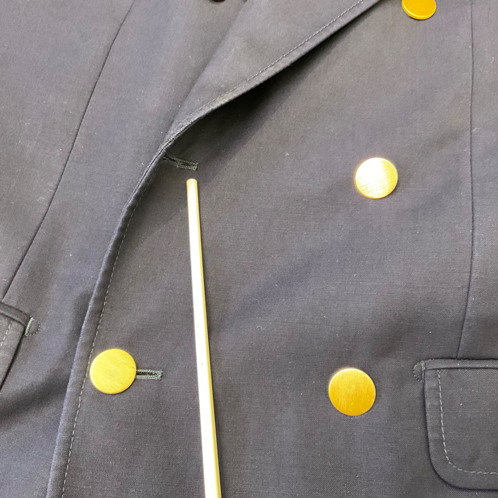 Gucci Uniform Blazer Navy Wool Mohair EU 48 US 38 Replacement parts only flaws*
