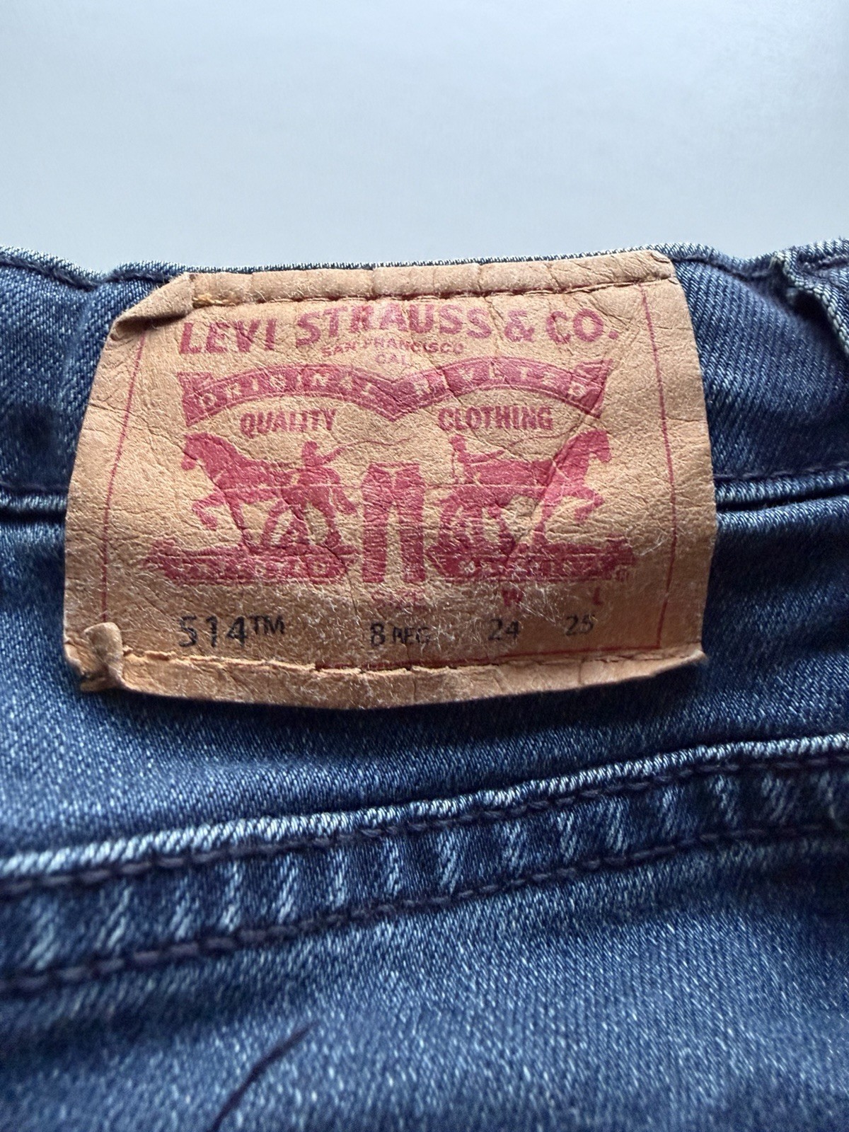 Levi’s 514 Straight Fit Boys Performance Jeans – Size 8 Regular – 24 x 25