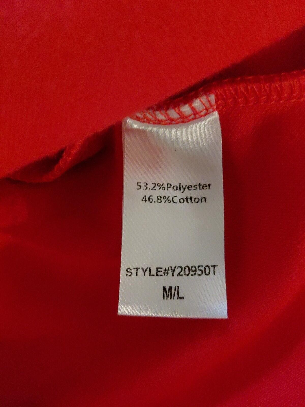 Pomander Tunic Size L Red Stand Collar Good Condition Returns Accepted