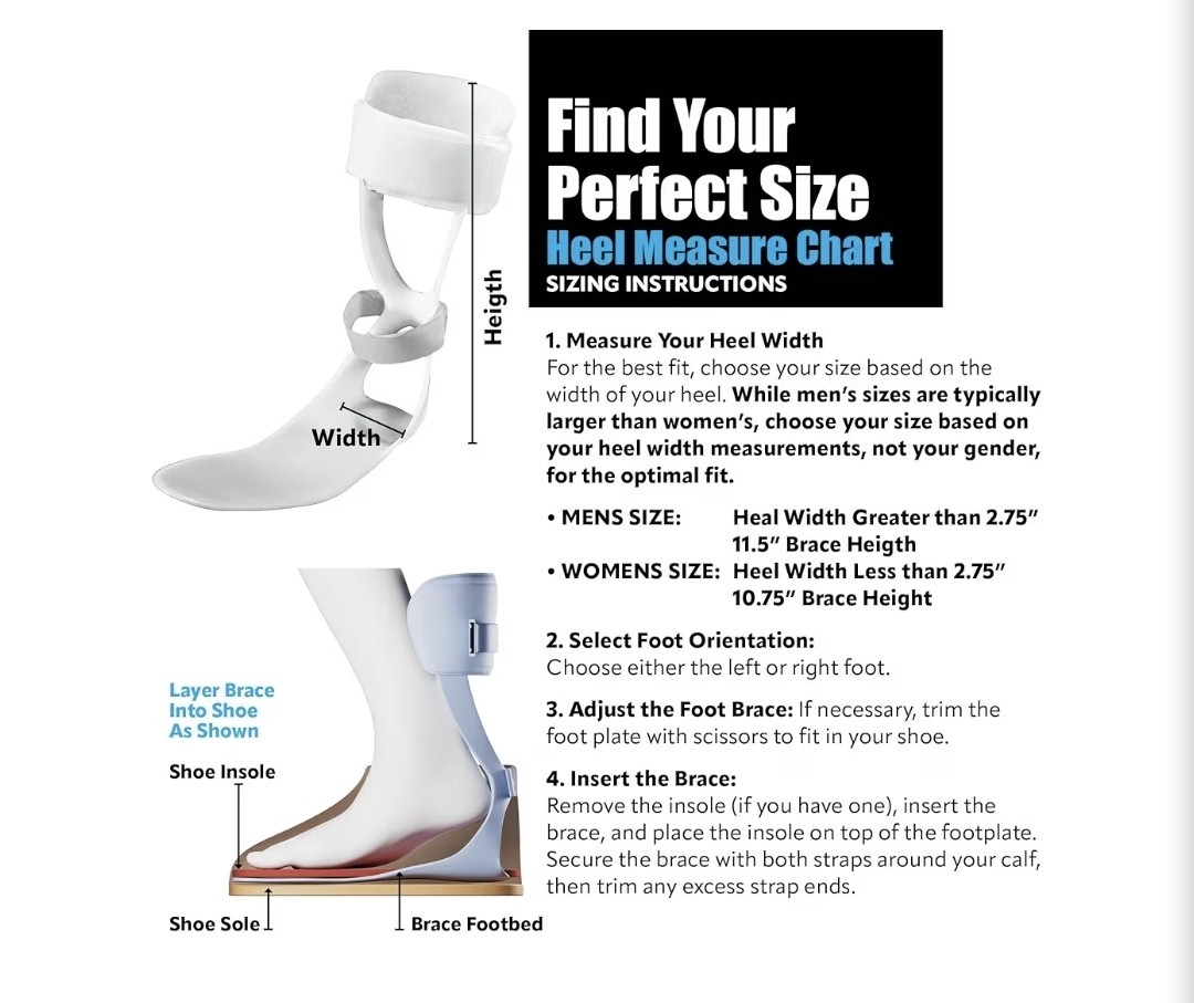 Swedish Deluxe AFO Drop Foot Stabilizer Brace Women’s Left