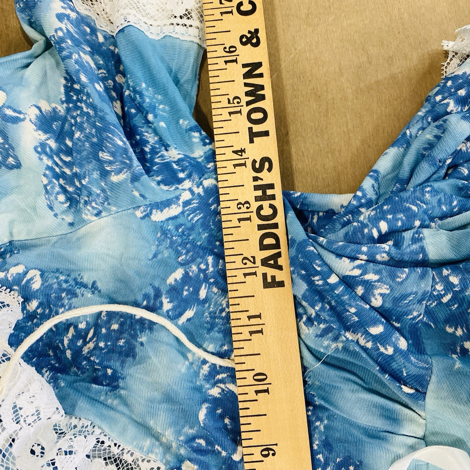Vintage 70s Blue Floral Maxi Dress Victorian Prairie Edwardian Style Small Beach
