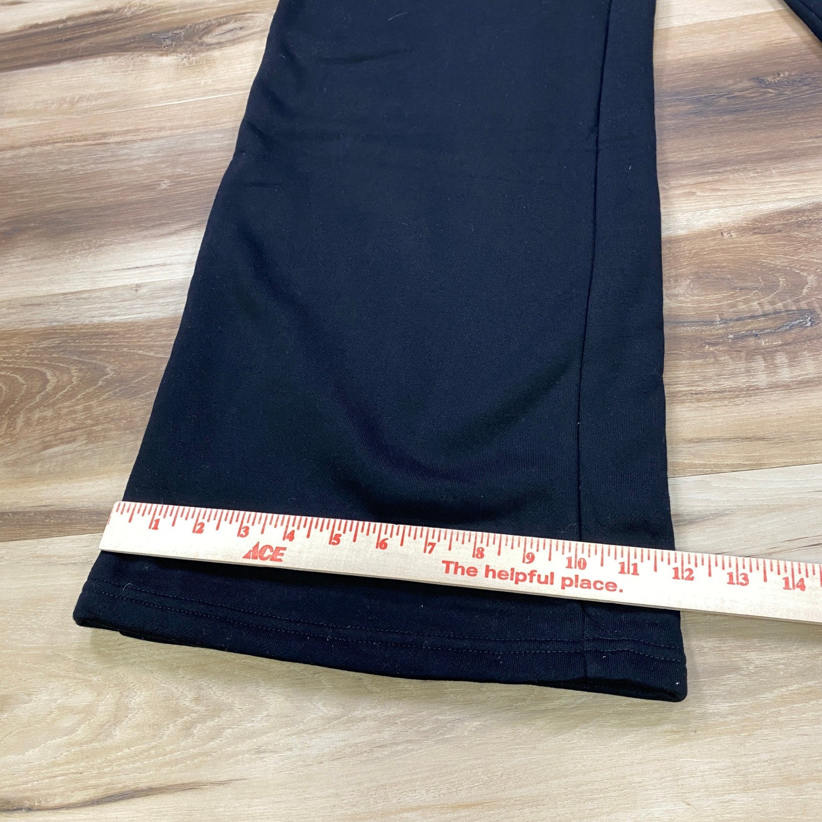 White Fox Sweatpants Womens XL Wide Leg Cotton Blend Relaxed Streetwear Black