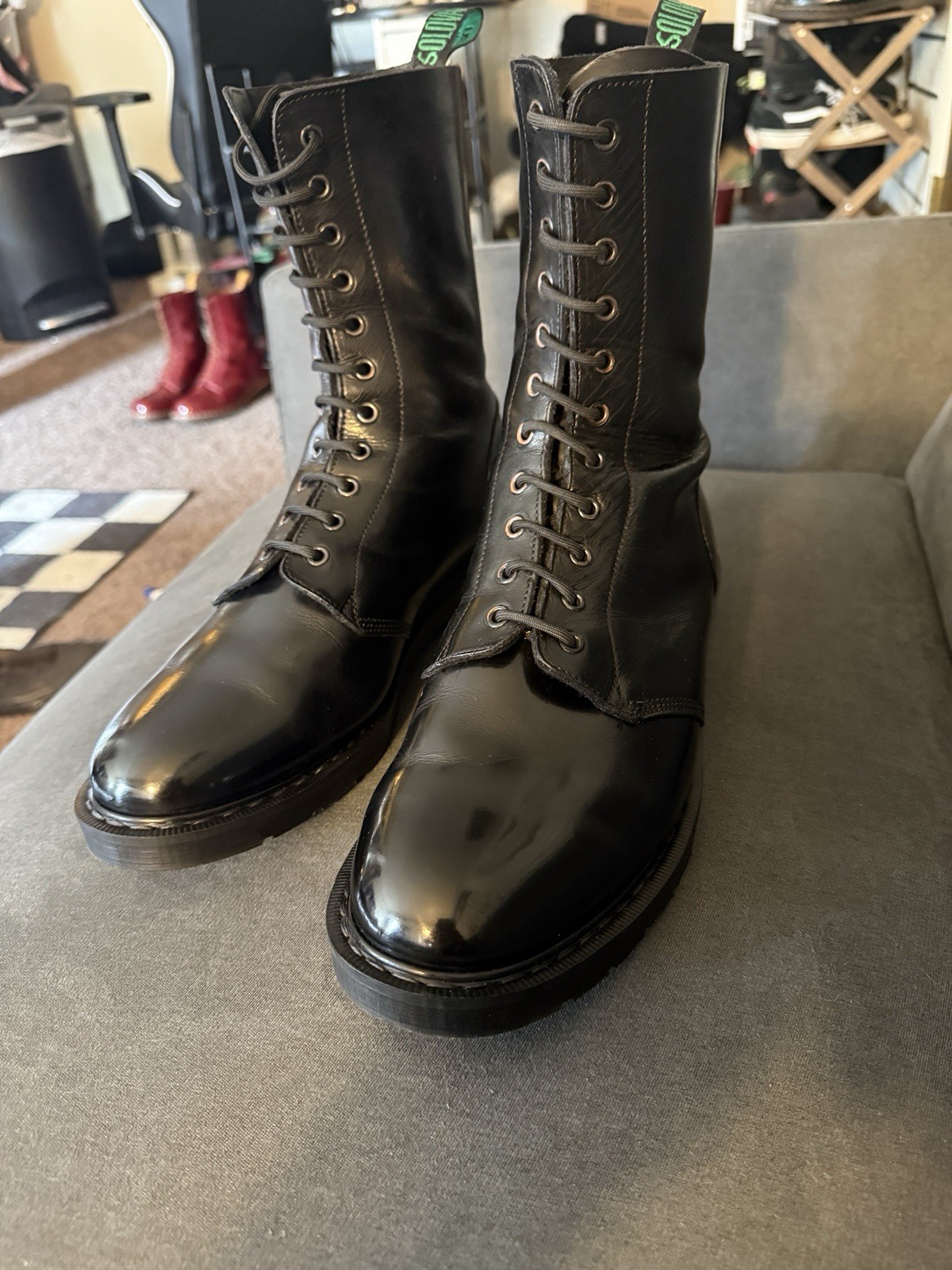 Solovair Greasy Black Astronaut boot. US 13 UK 12. EU 47 !See description!