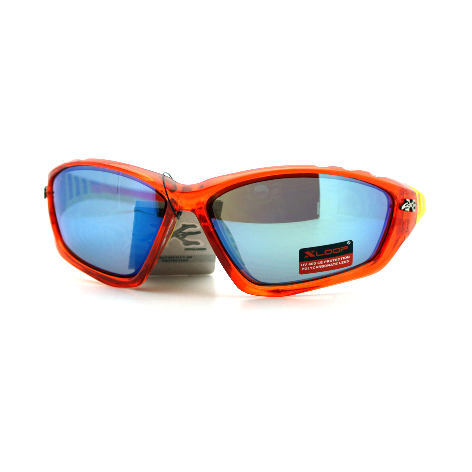 Xloop Sports Sunglasses Oval Wrap Around Unisex Frame Rubber Nose