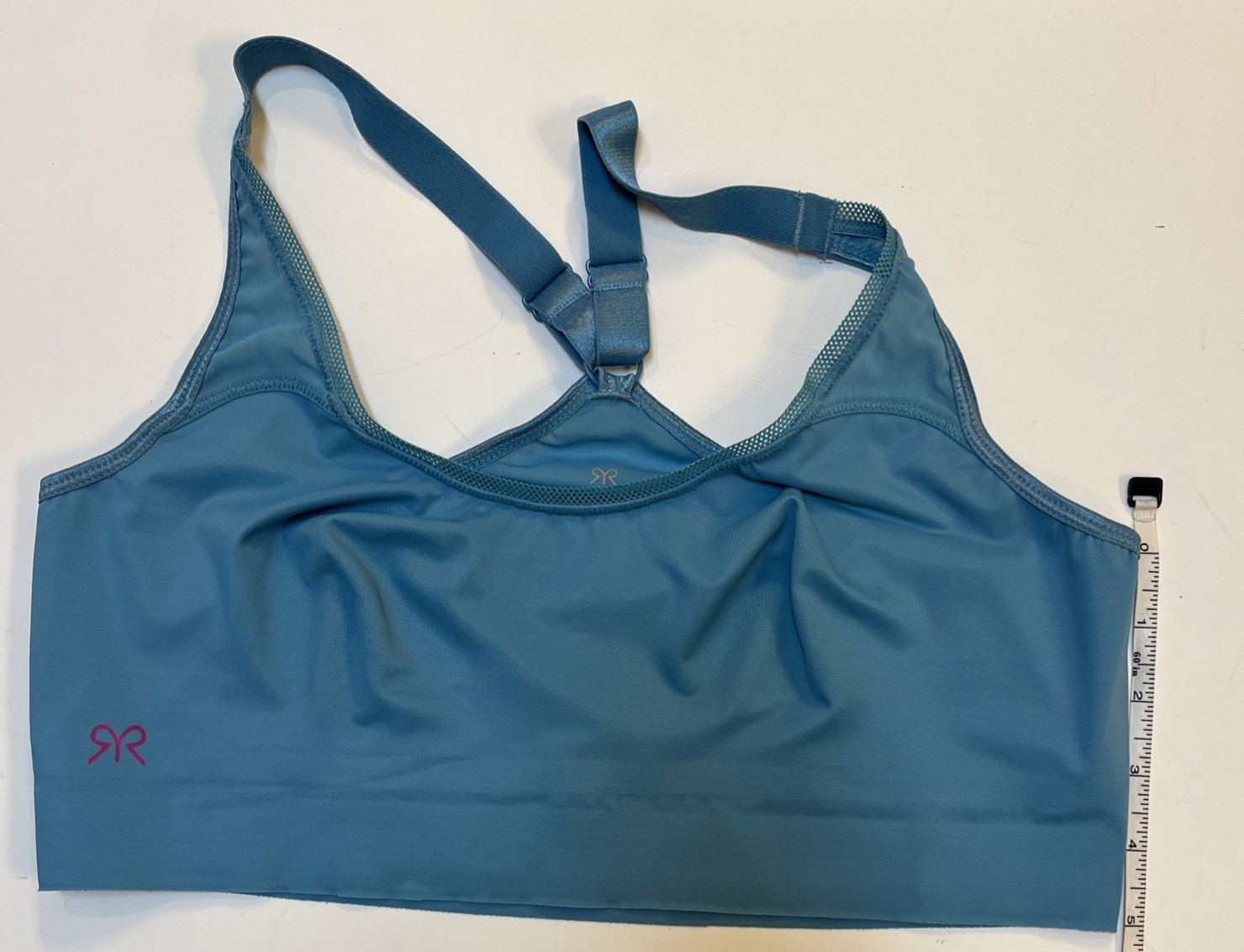 Ruby Ribbon Heritage Sheer Demiette Bra Size 36 Blue Mesh Trim Style #1787