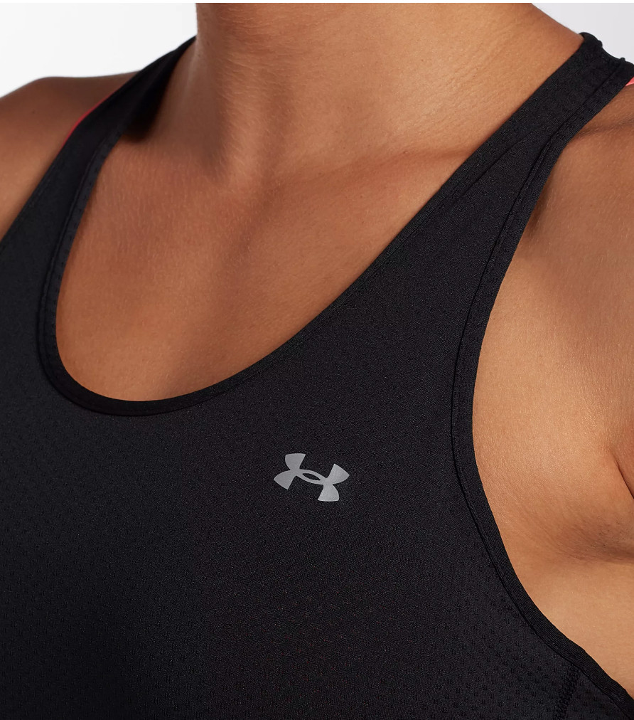 Women’s Under Armour HeatGear Racer Tank Top Size X-Small Black NEW