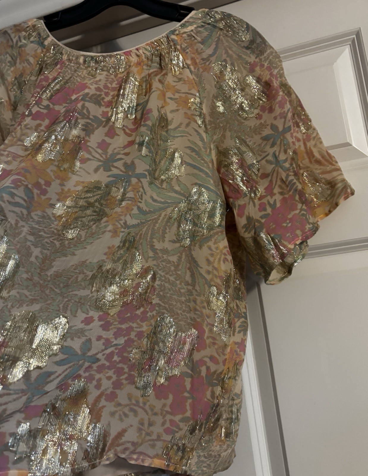 NWT Loft Old Money Shimmer Tie Back Quiet Luxury Mob Wife Glam Size L