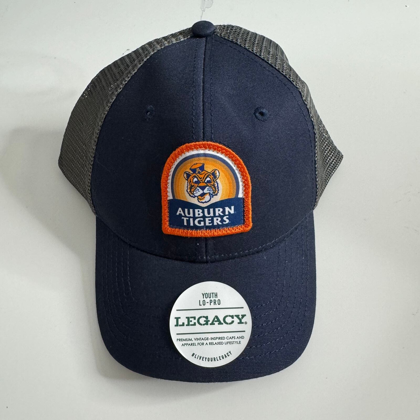 NWT LEGACY Auburn Legacy YOUTH Lo-Pro Embroidered Patch Trucker Hat