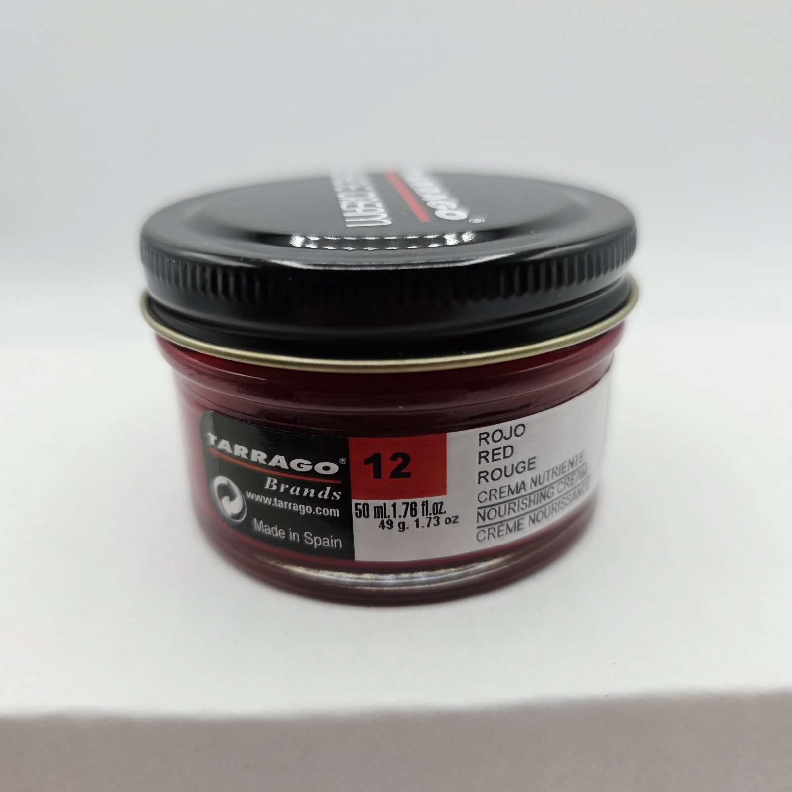 Tarrago Shoe Polish # 12 Red Cream Leather Protector 1.76 oz. 50ml Boot