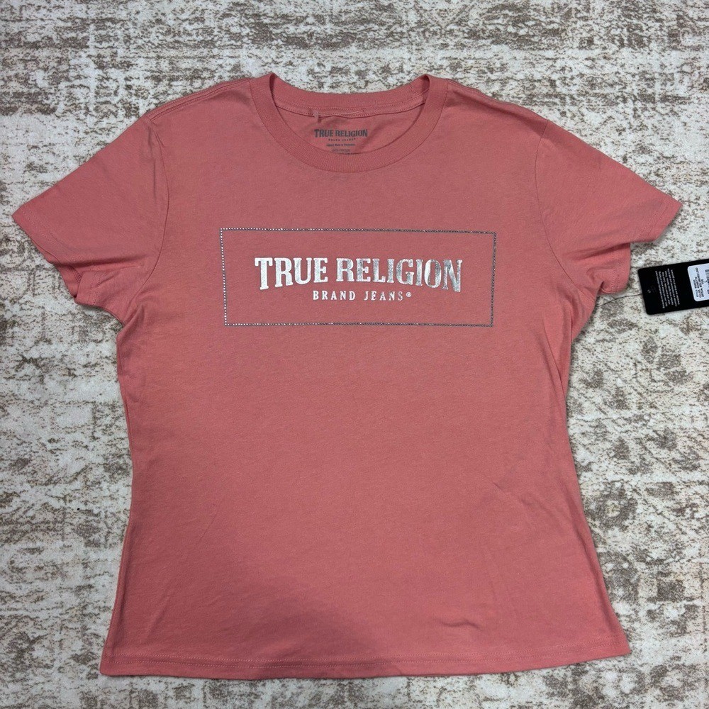 NWT True Religion Embellished Tee Size L Y2K Streetwear Casual
