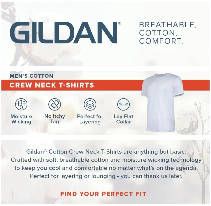 Gildan (5-pack) Bulk Solid Ultra Cotton Short Sleeve Blank Tee T-Shirt SAND