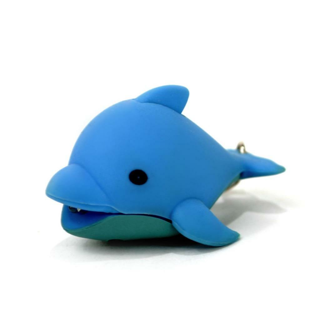 LED DOLPHIN KEYCHAIN with Light and Sound Cute Toy Animal Noise Key Chain Ring