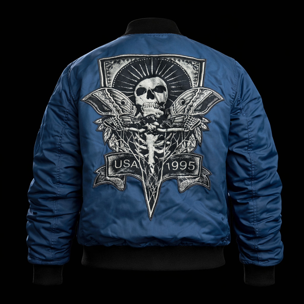 Resident Evil 4 Inspired Blue Bomber Jacket Leon Scott Kennedy Cosplay Costume