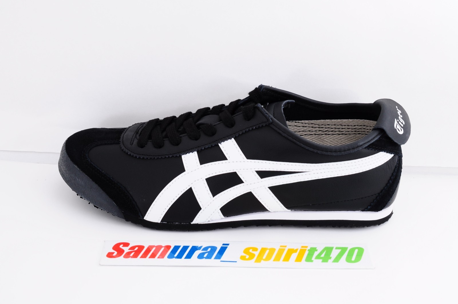 Onitsuka Tiger Genuine MEXICO 66 1183C102 BLACK /WHITE US Buyer No Import duties