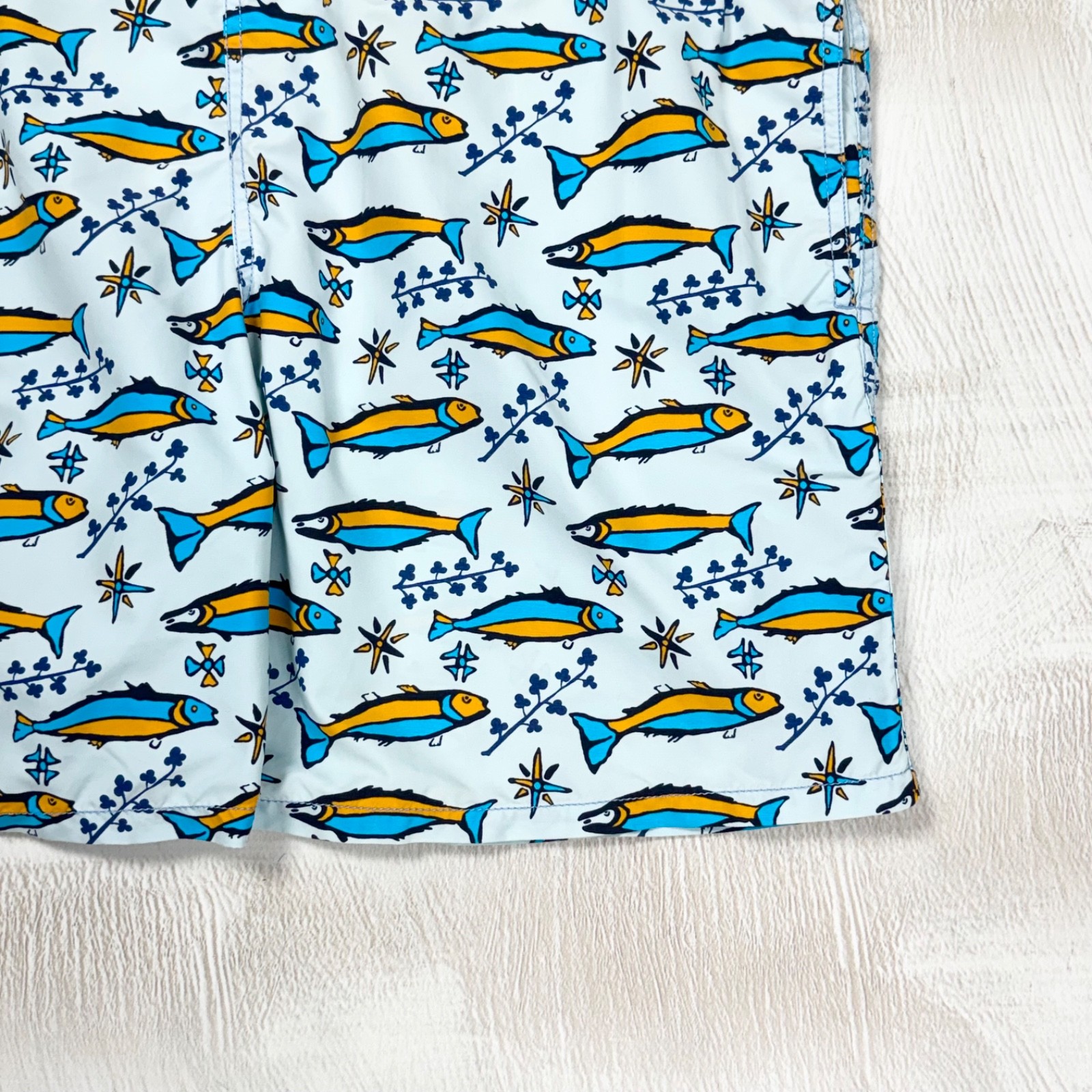 Vilebrequin Men’s Luxury Moorea Fish Print Blue Swim Shorts Trunks Size XXL