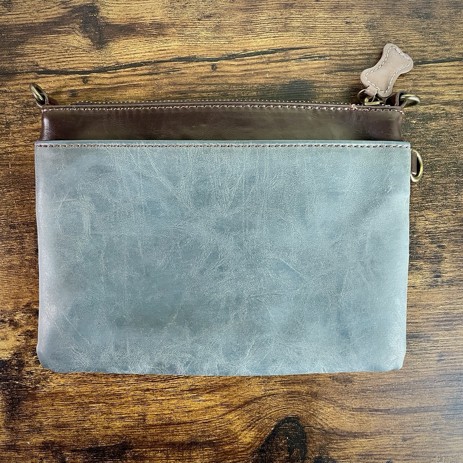 Chala Crossbody Bag Clutch with Dachshund Applique Faux Leather MISSING STRAP