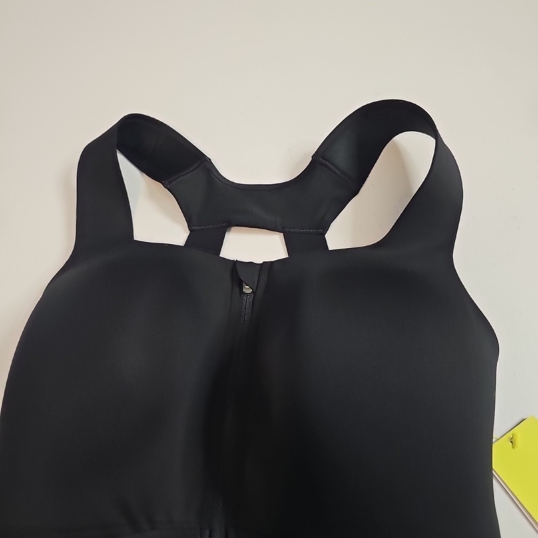 NEW NWT All In Motion Sports Bra 38DD Black Front Zip High Support Adjustable