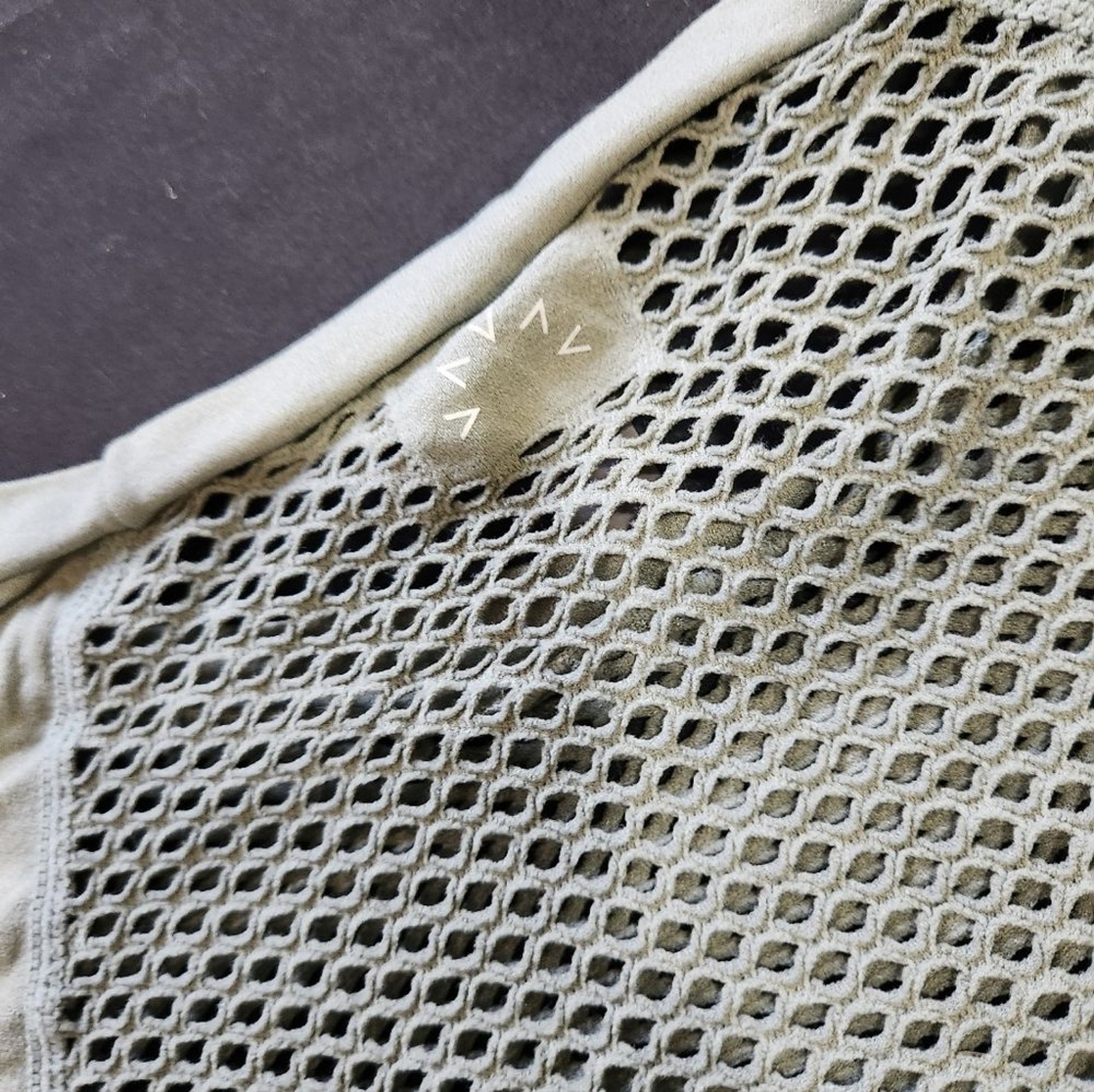 Varley Olive Mesh Short Sleeve Tee Size S