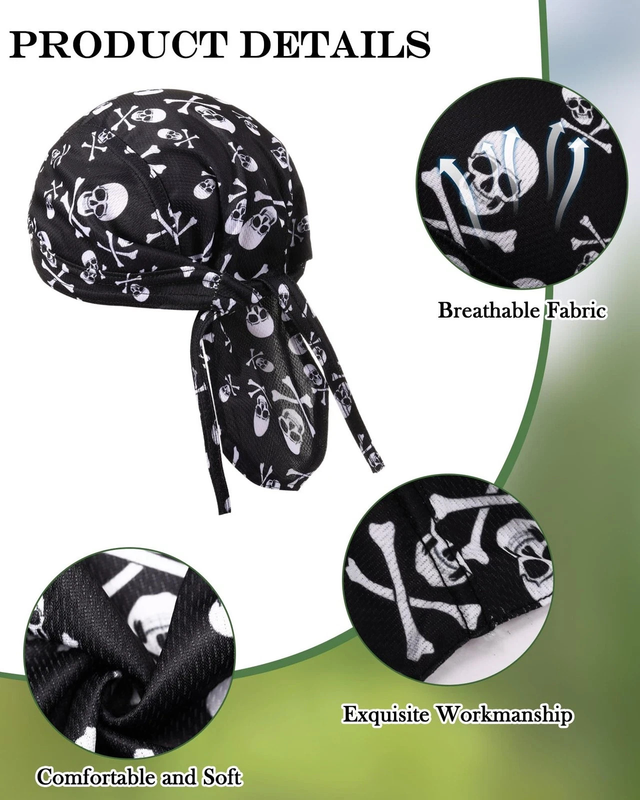 8 Pack Do Rag Skull Caps for Men Sweat Wicking Doo Rags Cooling Helmet Liner …