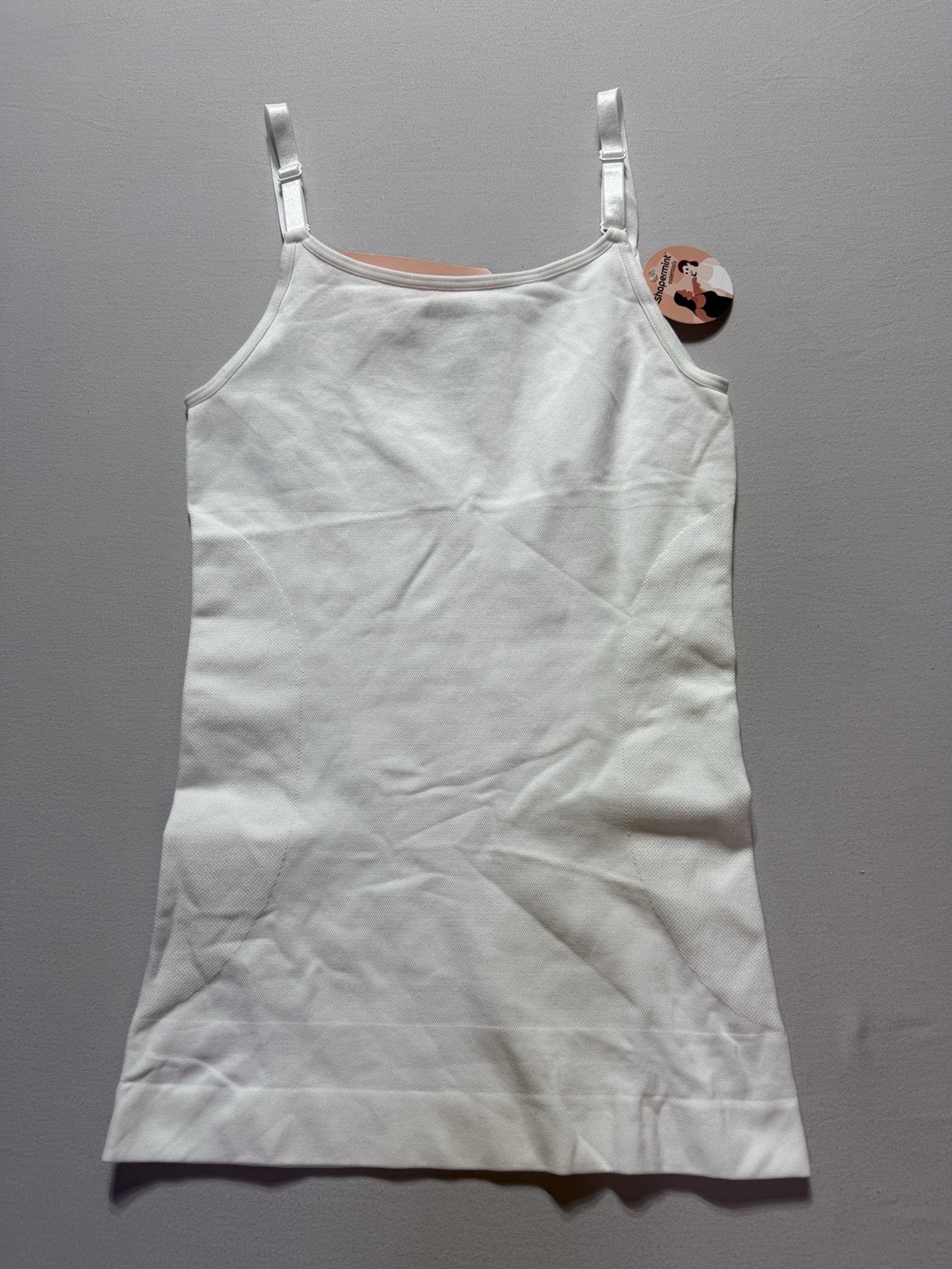 Shapermint Essentials All Day Scoop Neck Cami Womens M White Shapewear NWT