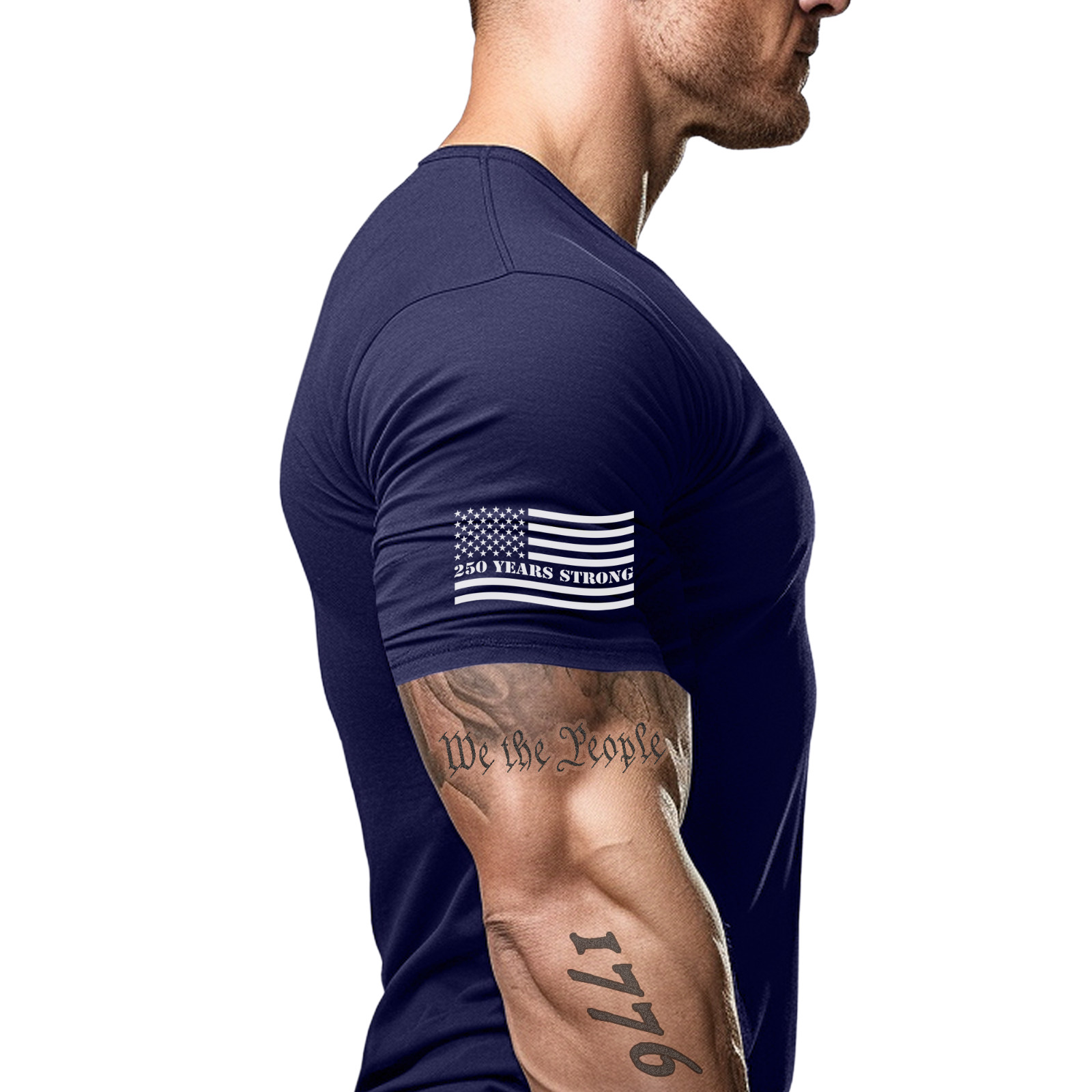 The United States of America T-Shirt – with USA 250 Flag – patriotic trump S-2X