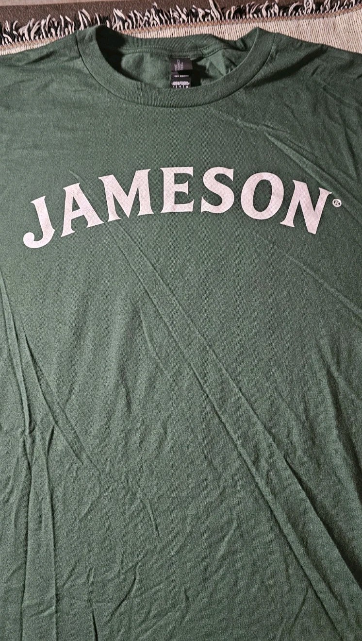 Jameson Irish Whiskey T-Shirt Adult XL Unisex Cotton Dark/Forrest Green