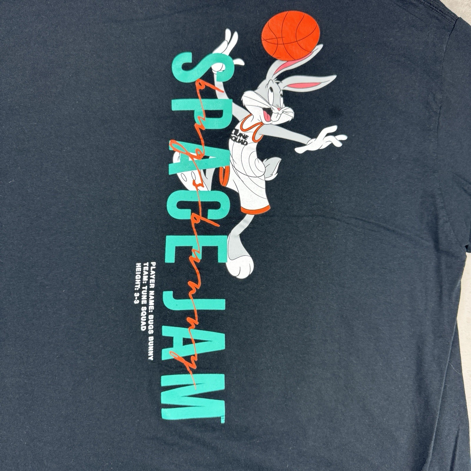 XL Space Jam Tune Squad All Over Print Tee Mens Taz Marvin Looney Tunes Bugs