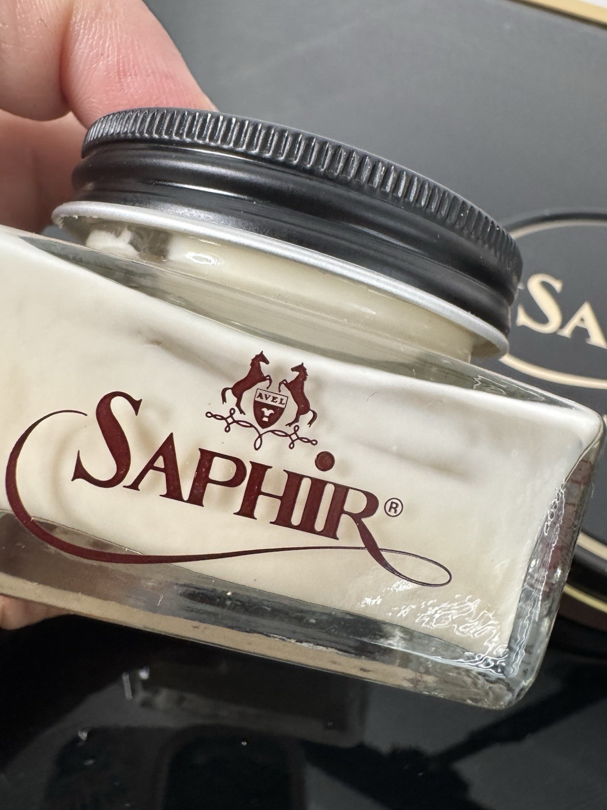 Saphir Medaille d’Or Renovateur 75ml Jar + Glacage Shoe Polish Medium Brown