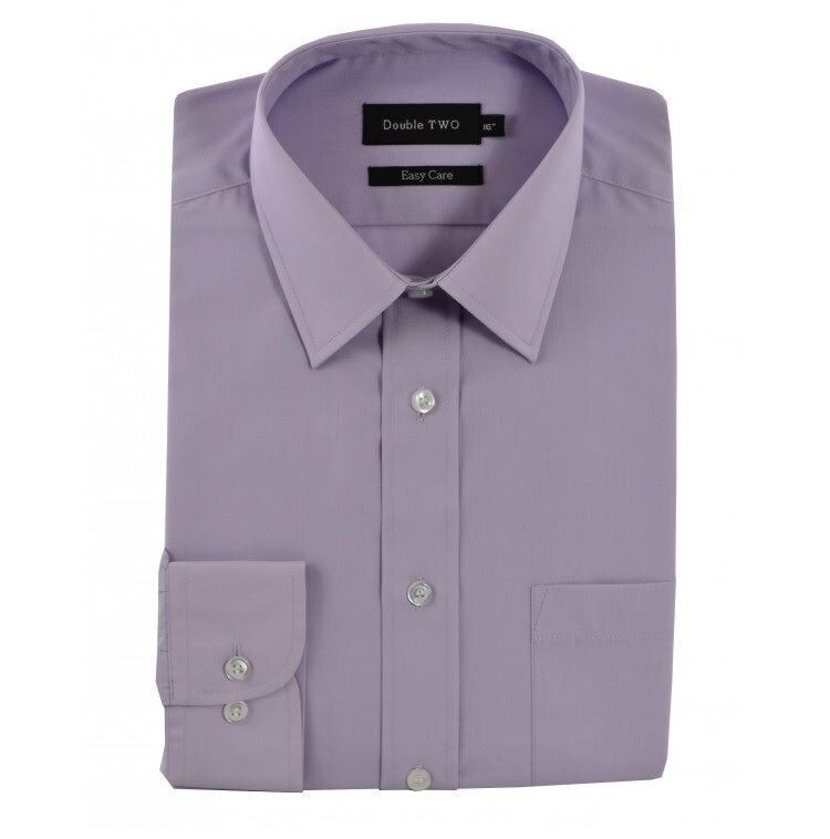 Double Two Men’s Extra Tall Plain Formal Shirts (224), 7 Colours Size 15.5″-20″