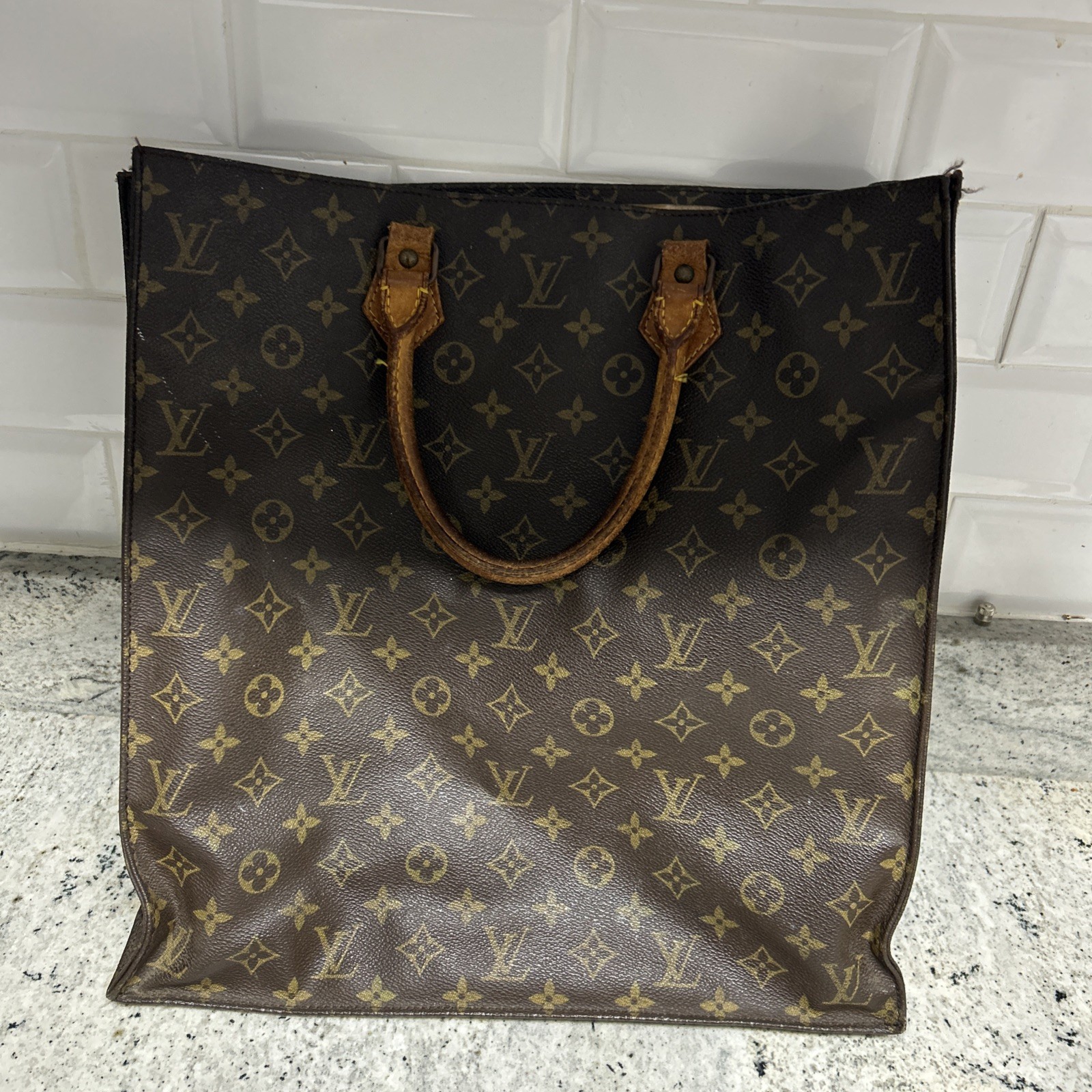 Vintage Louis Vuitton Brown Monogram Canvas Sac Plat – 1 OWNER 🔥🔥