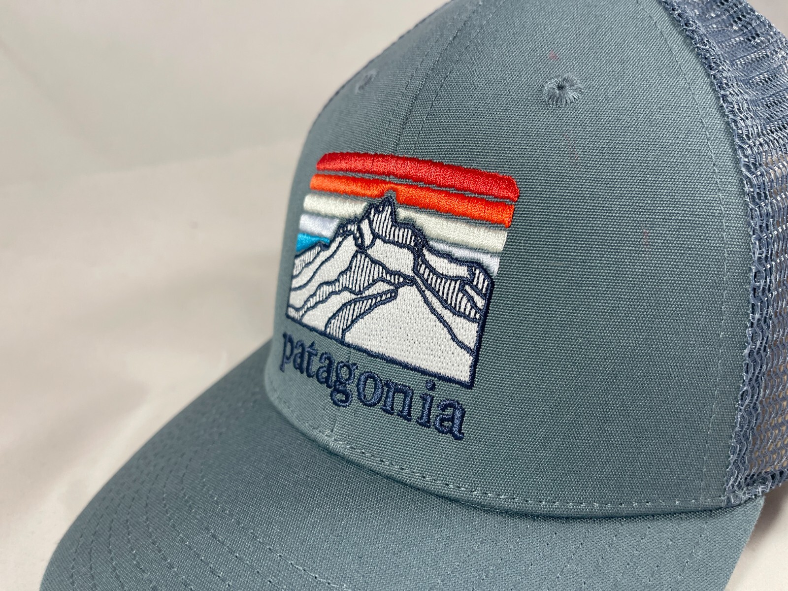 New Men Patagonia Line Logo Ridge Lopro Trucker Hat Cap Headwear Mesh Snapback