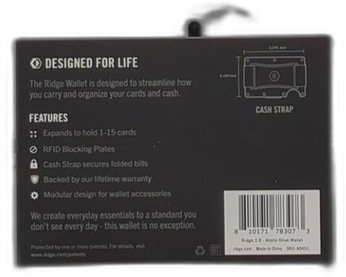 The Ridge Aluminum Matte Olive Green Wallet