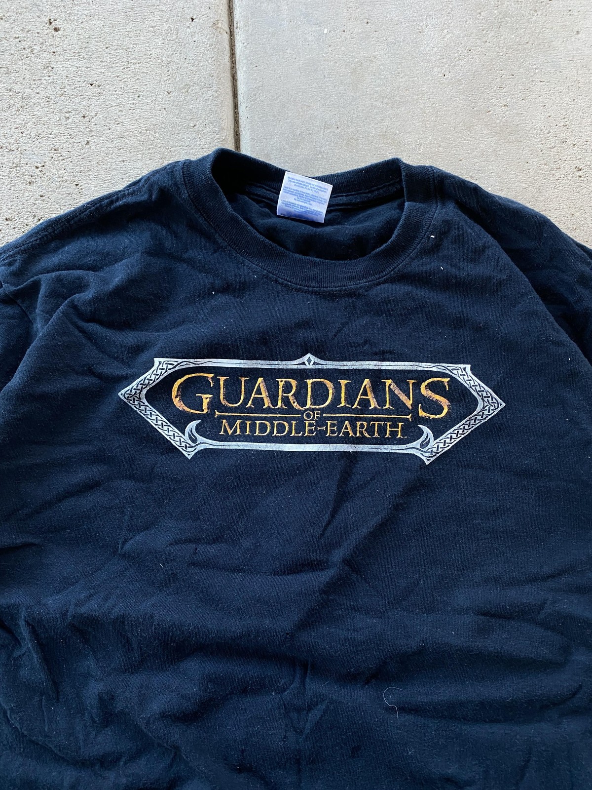 Guardians Of Middle-earth Shirt Mens Medium Black Gandalf Gildan Graphic Tee Y2k