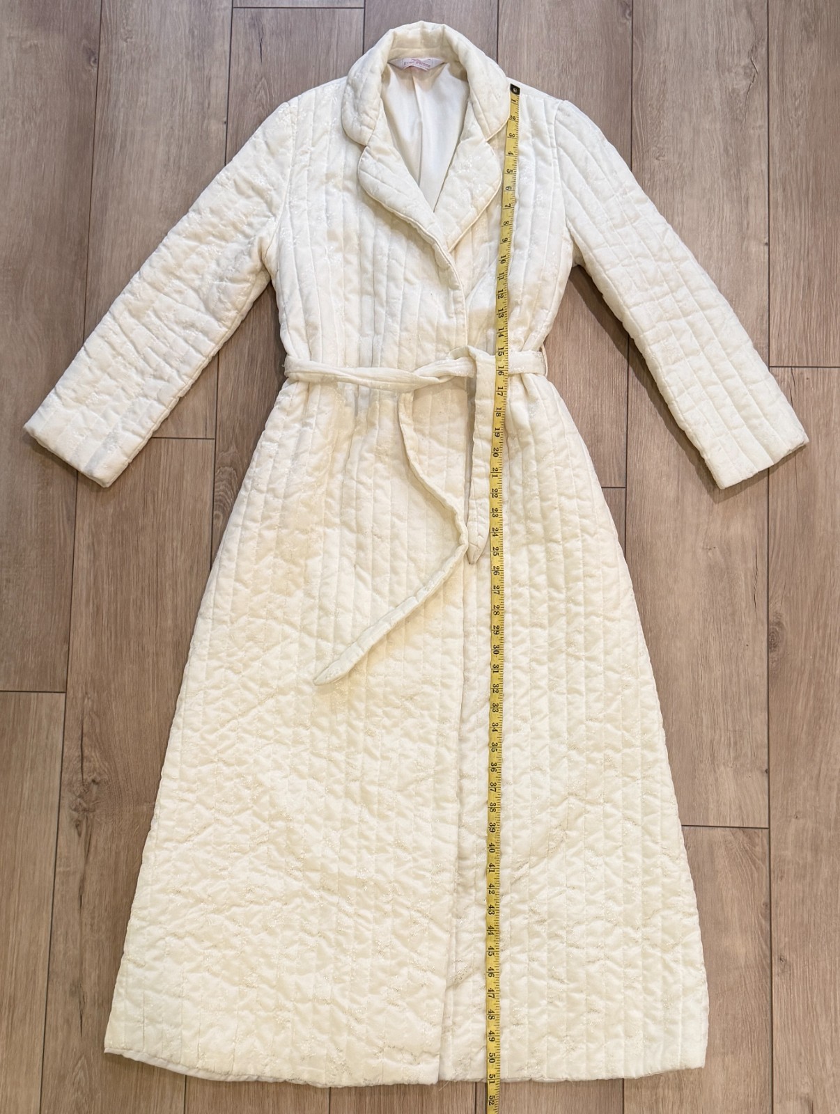 Vtg Evan-Picone Quilted Fully Lined Luxurious Lounge Arnel Robe-Women’s M-Tie