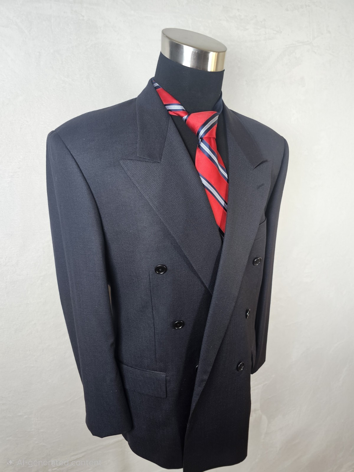 ⭐️🔥Vintage 90s-MINT-RARE-Corneliani-Double Breasted-MICRO CHECK-HOUNDSTOOTH-44R