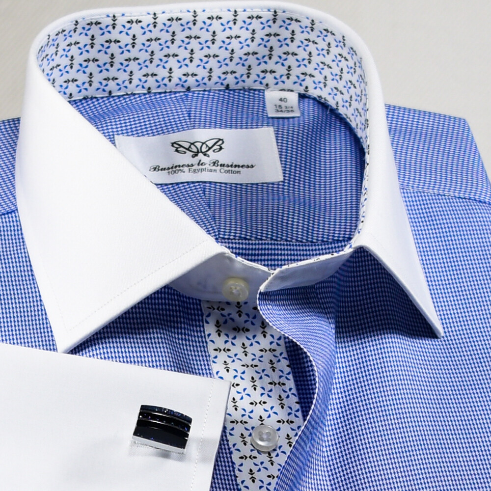 Light Blue Oxford Formal Business With Windmill Inner Lining Professional Dress