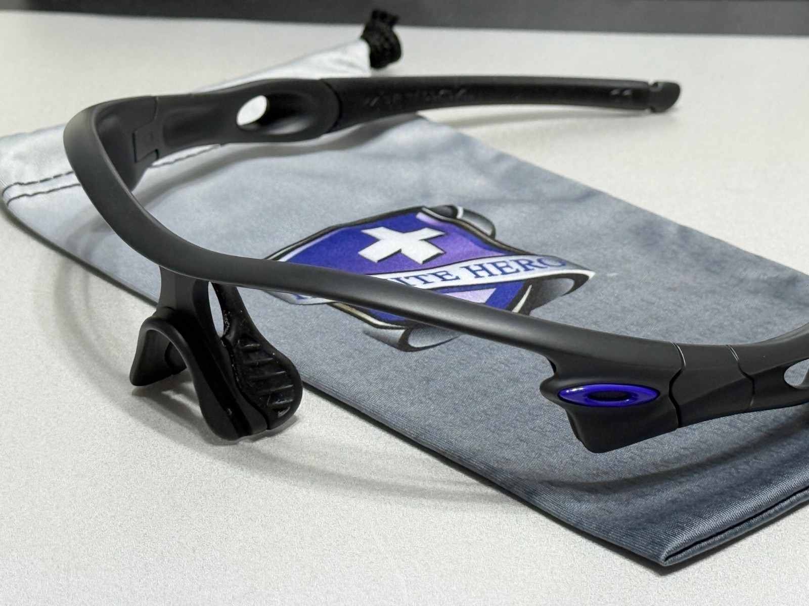 Oakley Radar Path Infinite Hero CARBON frame w/ Purple Icons – SKU# 24-275 132mm