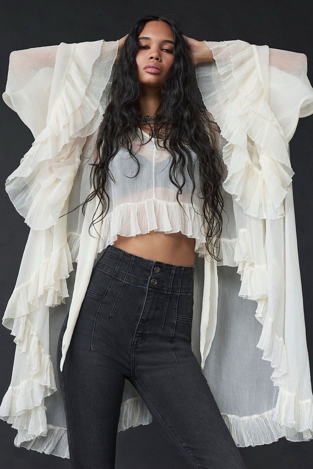 Free People Full Sleeve Frill Blouse Women’s