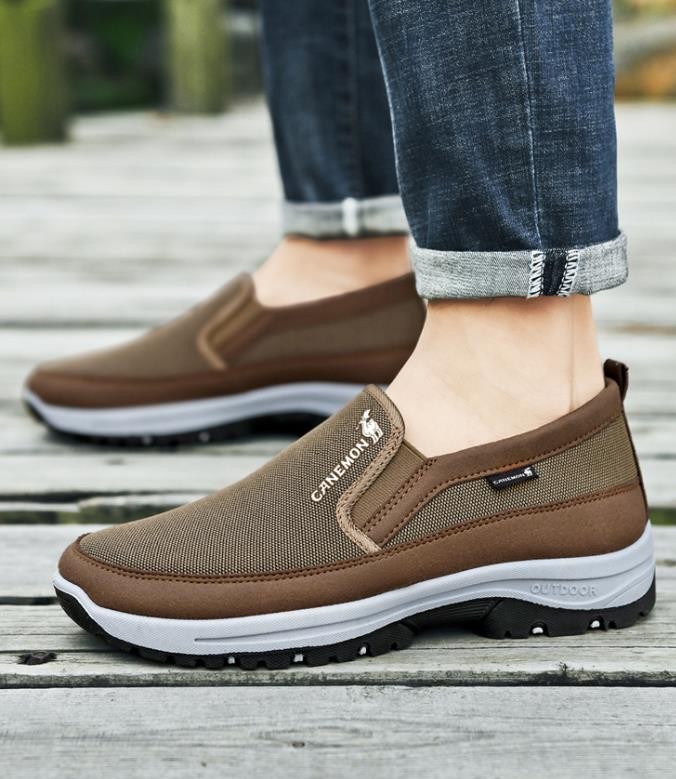Comfort Breathable Orthopedic Travel Plimsolls, Cna Trop Shoes for Men Slip-on