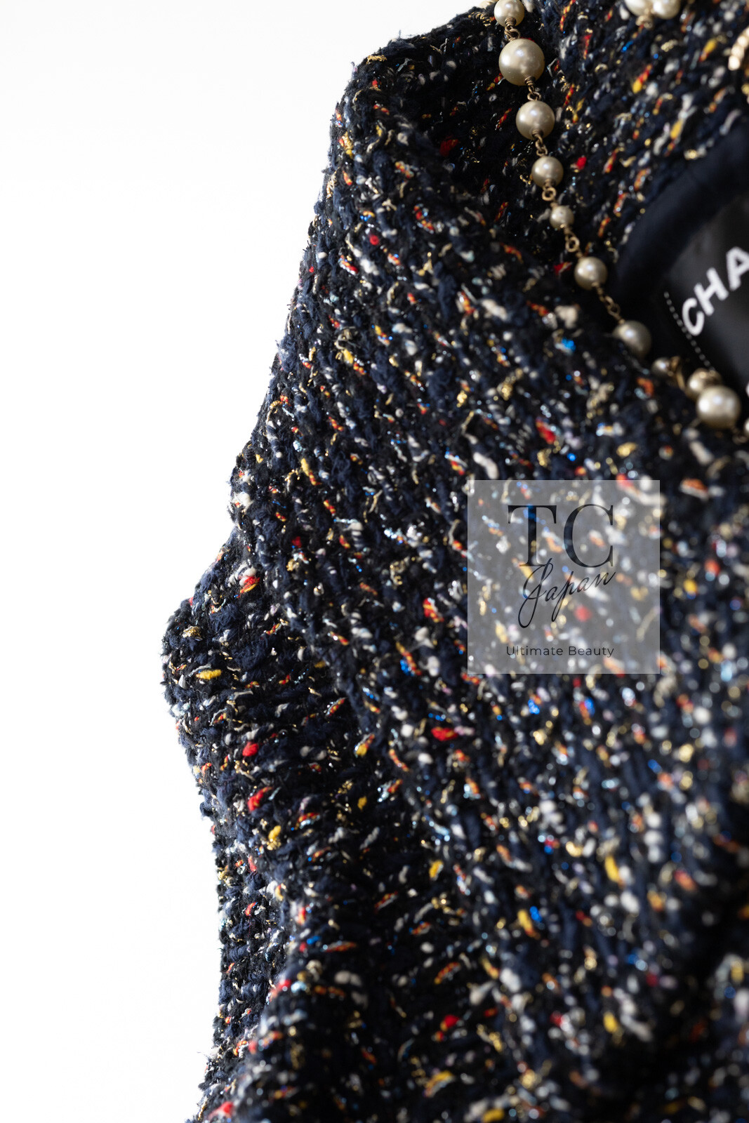 $4.8K CHANEL 15A Black Multicolor Cotton Zipper Fantasy Tweed Jacket 40 US8