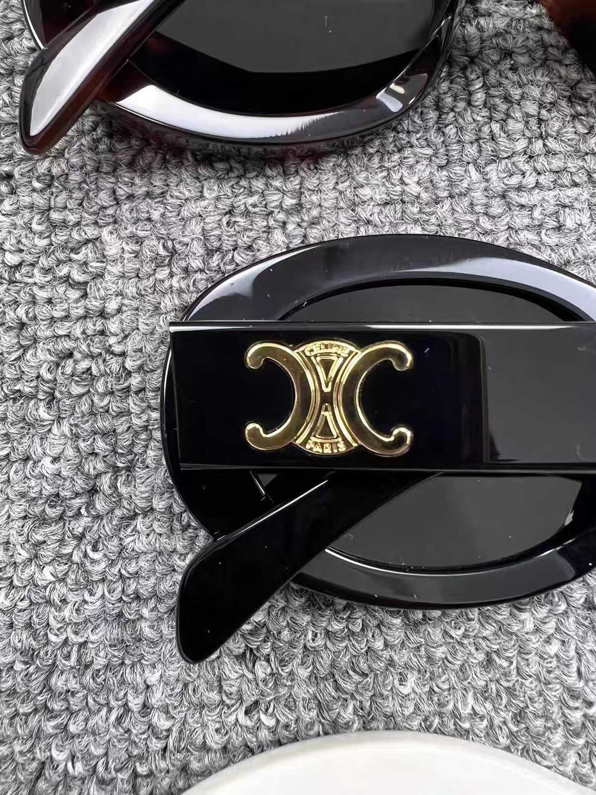 CELINE Triomphe CL40194U Black Oval Sunglasses 52mm 22mm 145mm – New in BOX